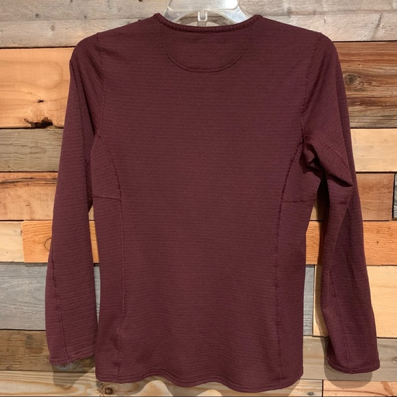Patagonia Capilene® Midweight Crew Base Layer Long Sleeve Maroon Size S - Picture 10 of 13
